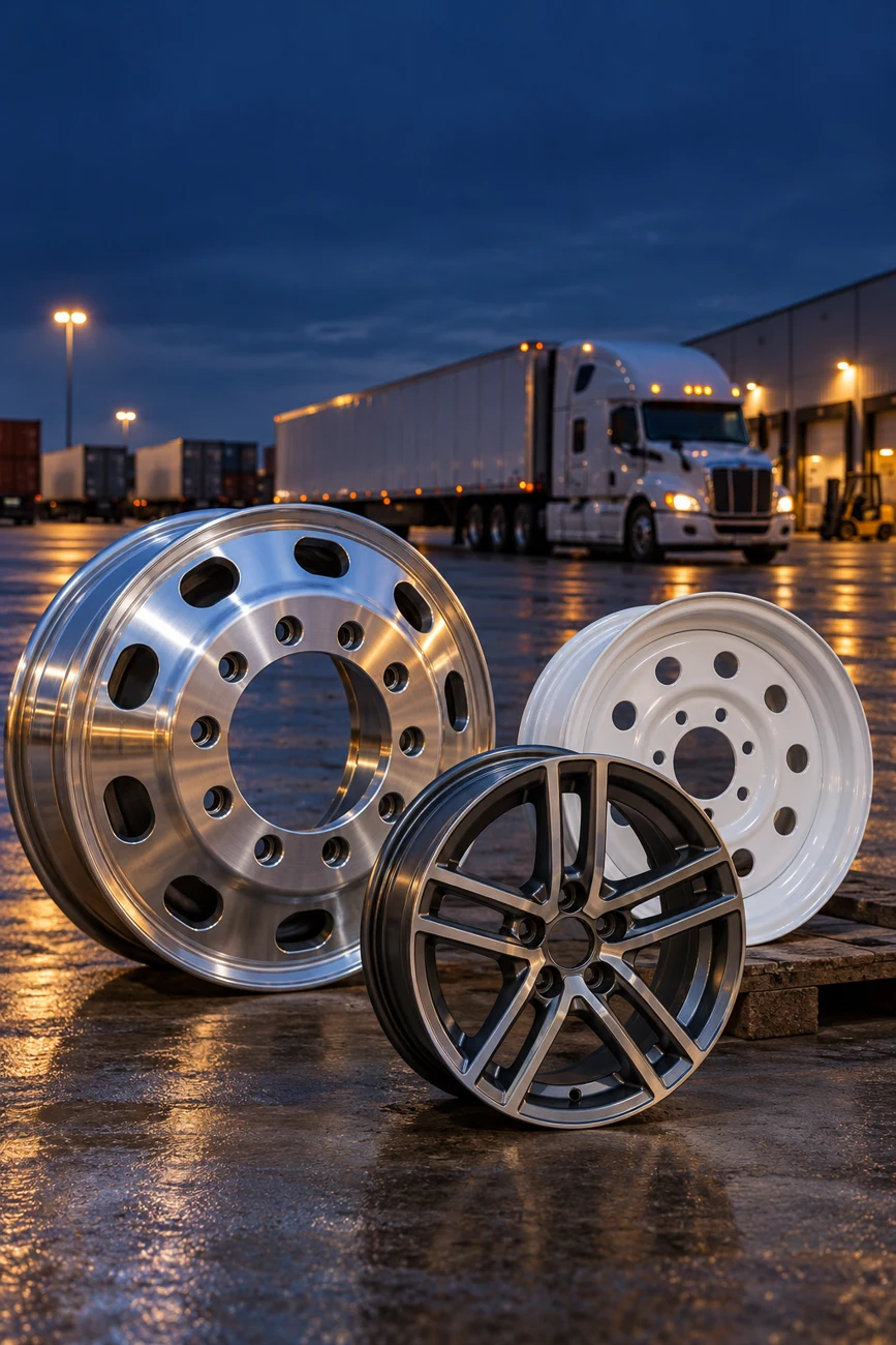 Commercial and passenger wheel application illustration